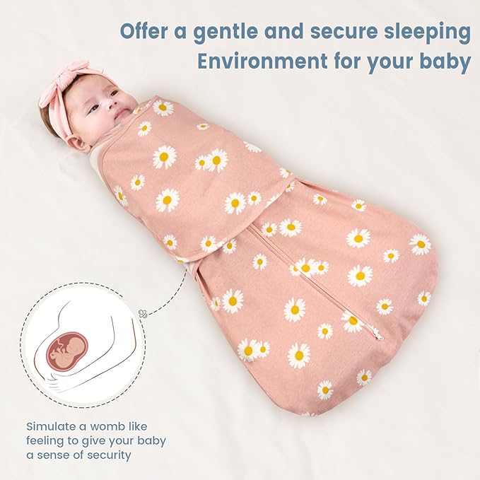 ZIGJOY Baby Swaddle Sleep Sack, 1.0 TOG Sleep Sack Swaddles for Newborns & infant 0-6 Months 100% Cotton Baby Wearable Blanket for Newborn Registry Essentials
