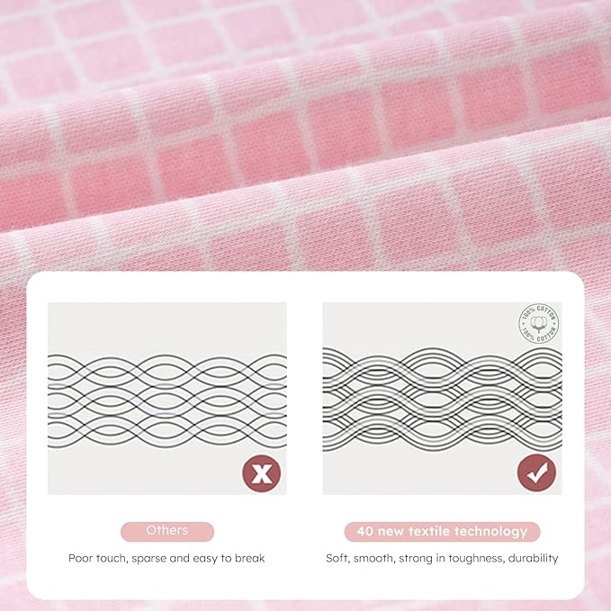 Yoofoss Baby Sleep Sack 12-18 Months Long Sleeve Wearable Blanket Baby 100% Cotton 2-Way Zipper 0.5 Tog Toddler Sleeping Sack, Lightweight(Large)