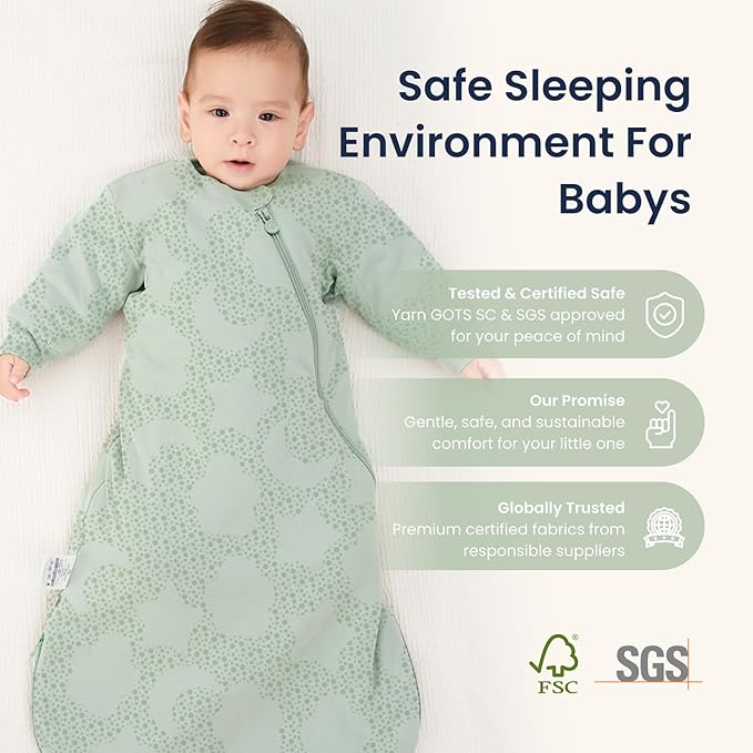 Unisex Sleeping Bag for Babies and Toddlers 3.5 Tog Sleep Sack, Baby Sleep Sack, One piece with sleeves, Gifts for Baby