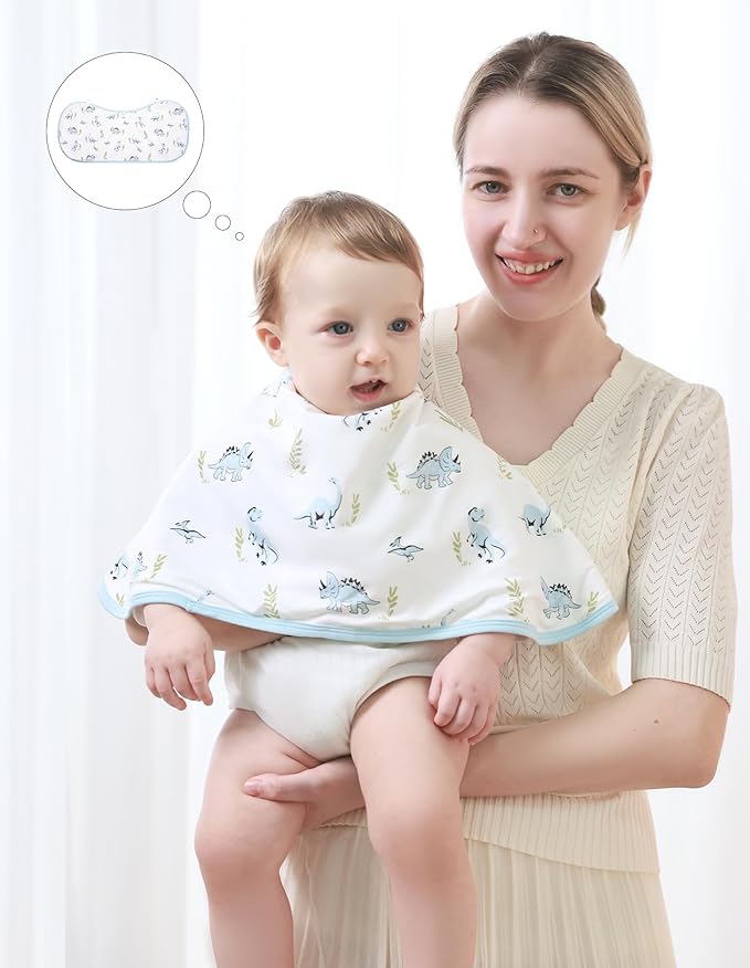 BambooBud Baby Burp Cloths Large Size 3Pack Absorbent Burping Clothes 2-Layers Newborn Burpy Bib Cloth Set