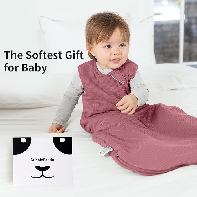BubblePanda Rayon Made from Bamboo Sleep Sack 2t-3t Supersoft Toddler Sleeping Sack 24-36 Months 1.0 Tog Breathable Baby Wearable Blanket with 2-Way Zipper Unisex Sleeping Bag for Babies