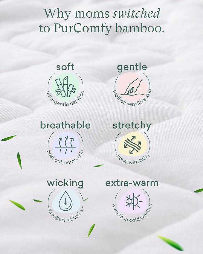 PurComfy Quilted Supersoft Sleep Sack, 2.5 TOG Premium Bamboo Viscose Warm Baby Sleeping Bag, Thick Babies Wearable Blanket