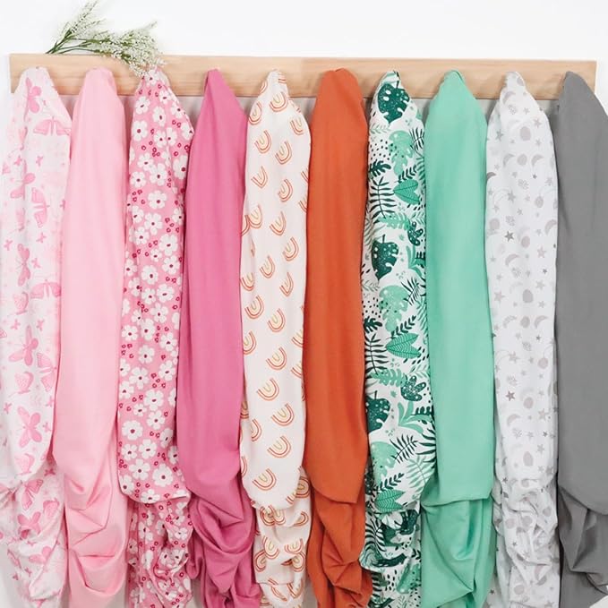 The Peanutshell 4-Pack Fitted Crib Sheet Set - Super Soft & Breathable Baby Girl Crib Sheets, Nursery Decor, Fit for Standard Mattress Cover- Whimsical Floral