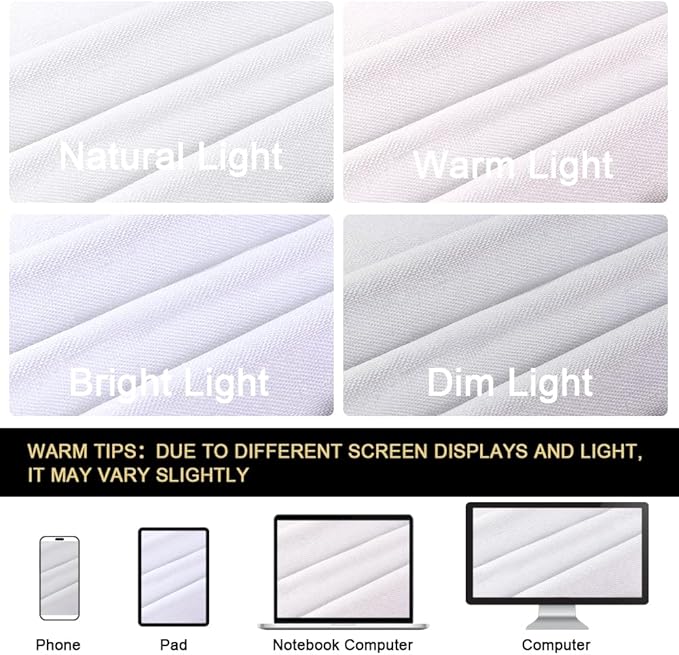 PrinceDeco Linen Texture Curtains 100% Blackout Curtains 64 inch Long 2 Panels Set for Bedroom Living Room Energy Saving Window Treatment Curtain Drapes, Burlap Fabric with White Liner,Pure White