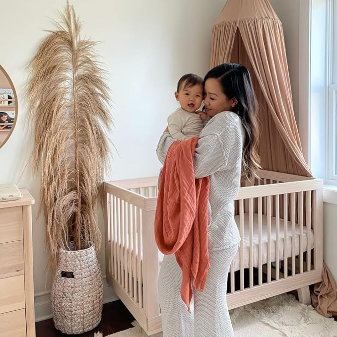 aden + anais Boutique Organic Swaddle Blanket 4-Pack – 100% Organic Cotton Muslin, Large, Soft, Breathable Receiving Blankets for Infants – Lightweight Multi-Use Baby Swaddles, Mother Earth