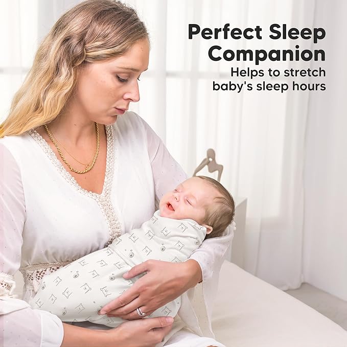 Baby Swaddle Sleep Sacks with Zipper - 3-Pack Swaddles for Newborns 0-3 Months, Infant, Baby Girls, Boys, Soft & Durable Newborn Sleep Sack, Easy Diaper Change Swaddling Blanket (Bumble Bear)