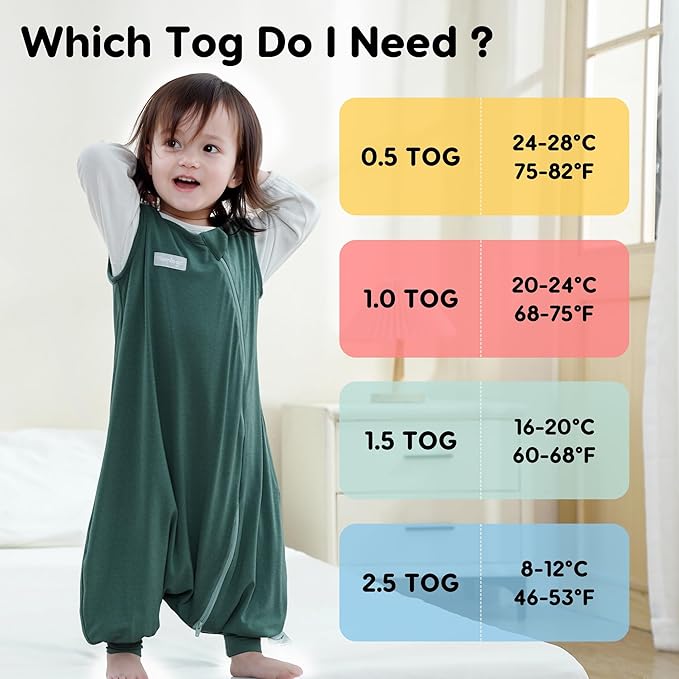 Aomloge PuppyCozy: Toddler Sleep Sack 9-48 Months, 1.0 Tog Sleep Sack with Legs, Baby Wearable Blanket
