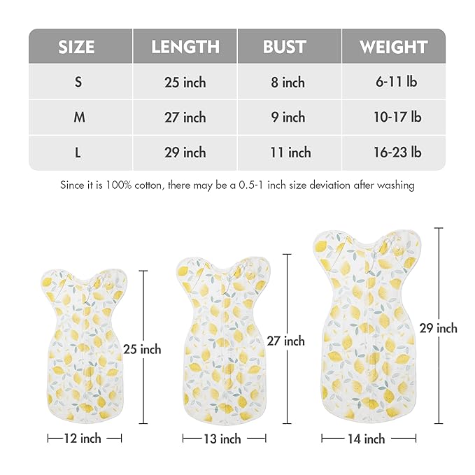 Baby Swaddle Sleep Sacks 6-9 Months - Transitional Swaddles Bag with Arms Up Design, Newborn Sleep Sack, Nursery Swaddling Blankets, Infants, Breathable Soft