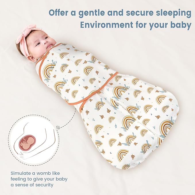 ZIGJOY Baby Swaddle Sleep Sack, 1.0 TOG Sleep Sack Swaddles for Newborns & infant 0-6 Months 100% Cotton Baby Wearable Blanket for Newborn Registry Essentials