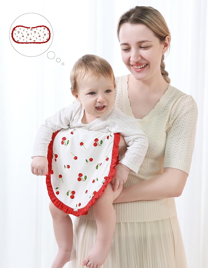 BambooBud Baby Burp Cloths Large Size 3Pack Absorbent Burping Clothes 2-Layers Newborn Burpy Bib Cloth Set