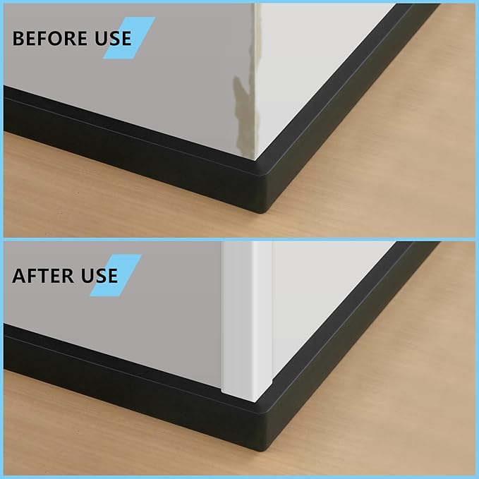 10pcs 48"L*0.59"W Aluminum Self-Adhesive Wall Corner Protectors, Wall Furniture Bumper, Safety Baby Proofing Corner Cushion Table Edge,Wide Coverage and Easy to Install - Black