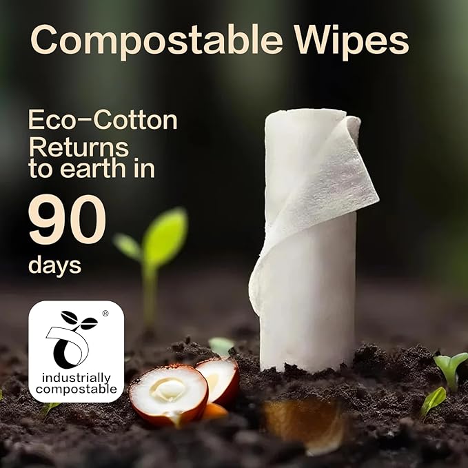 Winner 100% Cotton Dry Wipes, USDA Certified Baby Wipes, 33% Thicker & Ultra Soft, Hypoallergenic & Unscented for Baby Sensitive Skin, Wet/Dry for Diaper Changes, Meals & Cleanup, Pack of 3, 240 pcs