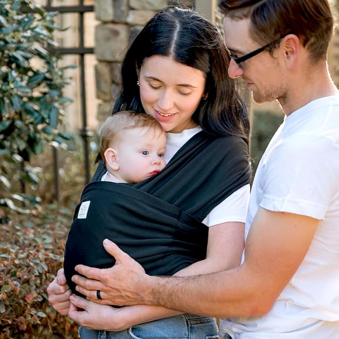 KeaBabies Baby Wrap Carrier Ring Sling - Easy to Wear, Adjustable D-Lite Baby Carrier Newborn to Toddler, Infant Carrying Shirt, Hands Free Bonding, Breathable Fabric Wearing Wrap (Forest)