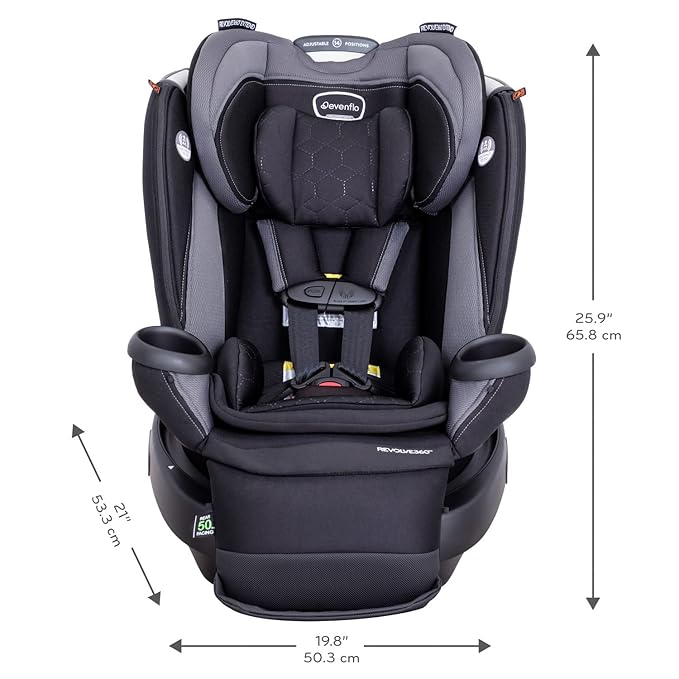 Revolve360 Extend All-in-One Rotational Car Seat with Quick Clean Cover (Rowe Pink)