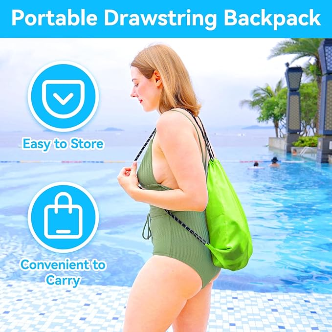 Baby Carrier, Dual-Use Adjustable Baby Sling Support Infant Chest Holder with Drawstring Backpack for Newborn to Toddler 13-33 lbs Swimming Pool Beach Land (Green)