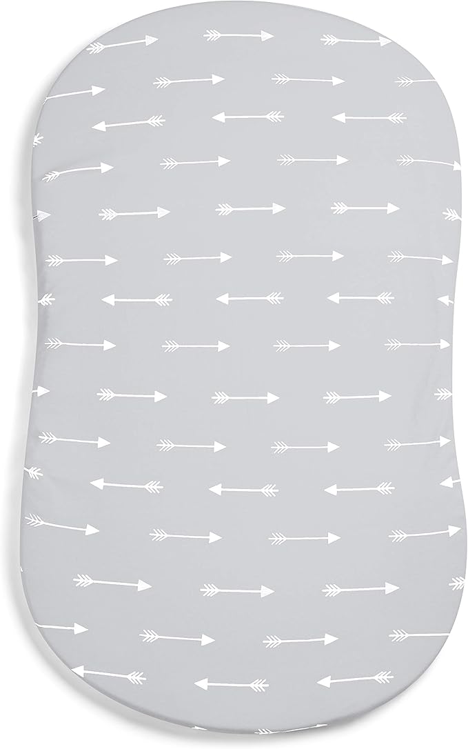 Bassinet Bed Sheets – Premium Bassinet Fitted Sheet for Halo, Mika Micky, Maxi Cosi & Others - 4 Pack 100% Jersey Knit - Bassinet Bedding for Standard Size Oval or Halo Bassinet Pads for Boys & Girls