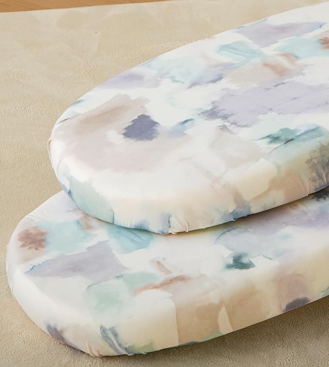 SDY Jersey Bassinet Sheets for Baby Boys and Girls,32 "x 16 "x 4", 2 Pack,Neutral Standard Oval/Retangle Fitted Bassinet Sheets for Toddler,Super Soft Breathable