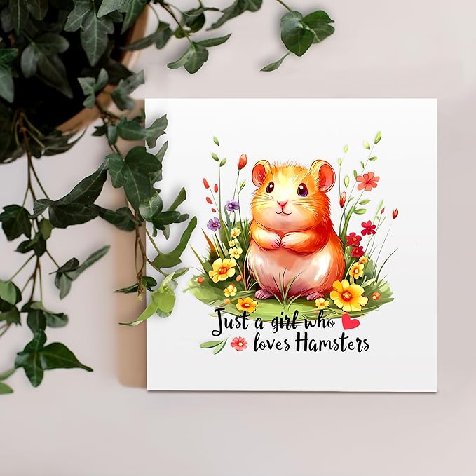 Hamster Decor Wooden Box Sign Decorative, Home Room Desk Decorations For Teens Teenage Girls Age 8-12, Hamster Lovers Themed Gifts Stuff Accessories Things Merchandise Items!