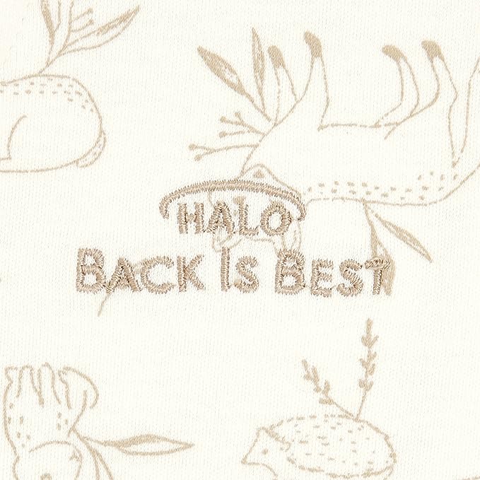HALO SleepSack, 100% Cotton Wearable Blanket, Swaddle Transition Sleeping Bag, TOG 0.5, Lullaby Forest, Large, 12-18 Months