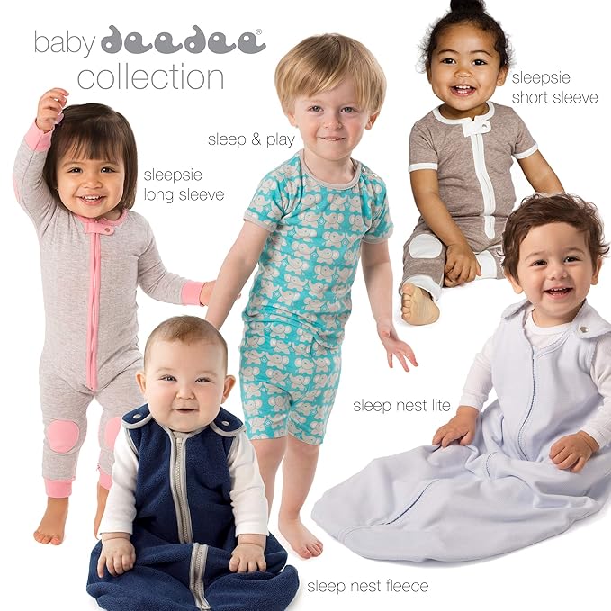 Baby Deedee 100% Cotton Sleeping Sack, Baby Sleeping Bag Wearable Blanket, Sleep Nest Lite, Infant and Toddler, Mocha Heather, Large (18-36 Months) 427