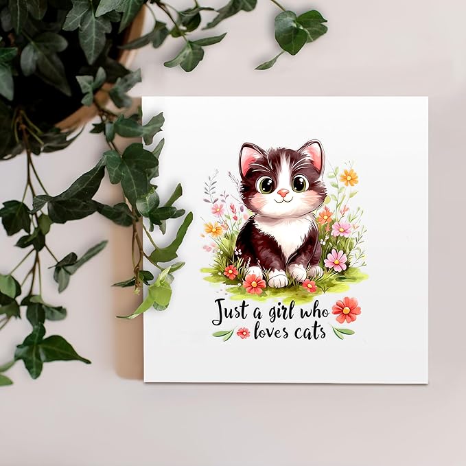 Cat Decor Wooden Box Sign Decorative, Home Room Desk Decorations For Teens Teenage Girls Age 8-12, Cat Lovers Themed Gifts Stuff Accessories Things Merchandise Items!