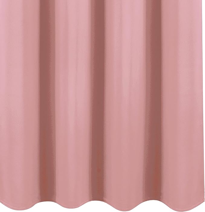 LEMOMO Blackout Curtains 52 x 84 Inch Pink Curtains 2 Panels Darkening Thermal Insulated Bedroom Curtains