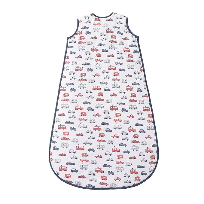 TADO MUSLIN Baby Sleep Sack 2-4 T 95% Rayon from Bamboo 5% Spandex Boys & Girls Wearable Blanket 1.0 TOG Toddler Sleeping Sack 2- Way Zipper X-Large Car Truck