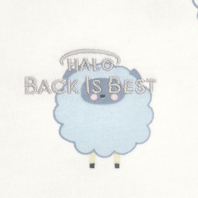 HALO SleepSack, 100% Cotton Wearable Blanket, Swaddle Transition Sleeping Bag, TOG 0.5, Sleepy Sheep, Medium, 6-12 Months