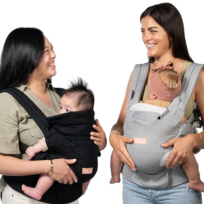 Baby Trend Caleo Charm Deluxe 3‑in‑1 Newborn Carrier, Calypso – 100% Cotton, Machine Washable, Lumbar Support & Weather Protection