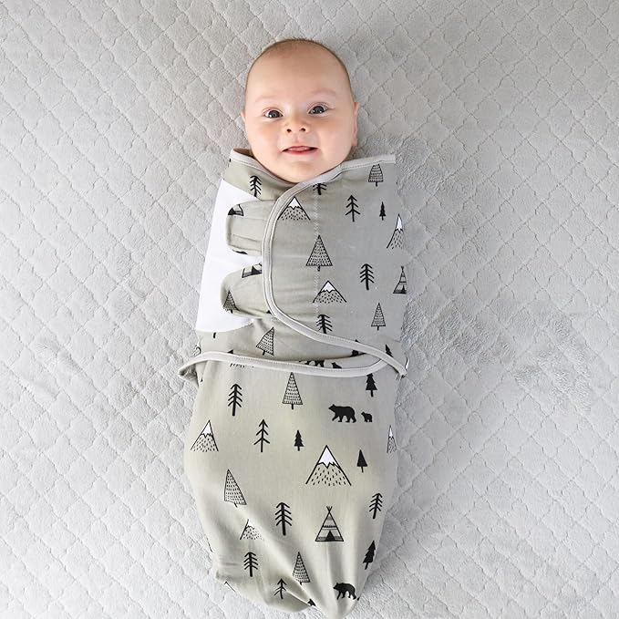 Mama Cheetah Baby Swaddle Sack 3-6 Month, Organic Cotton Swaddling Sleep Sack, Infant Swaddle, Large Swaddle Wrap, Easy Swaddles for Boy Girl, 3-Pack