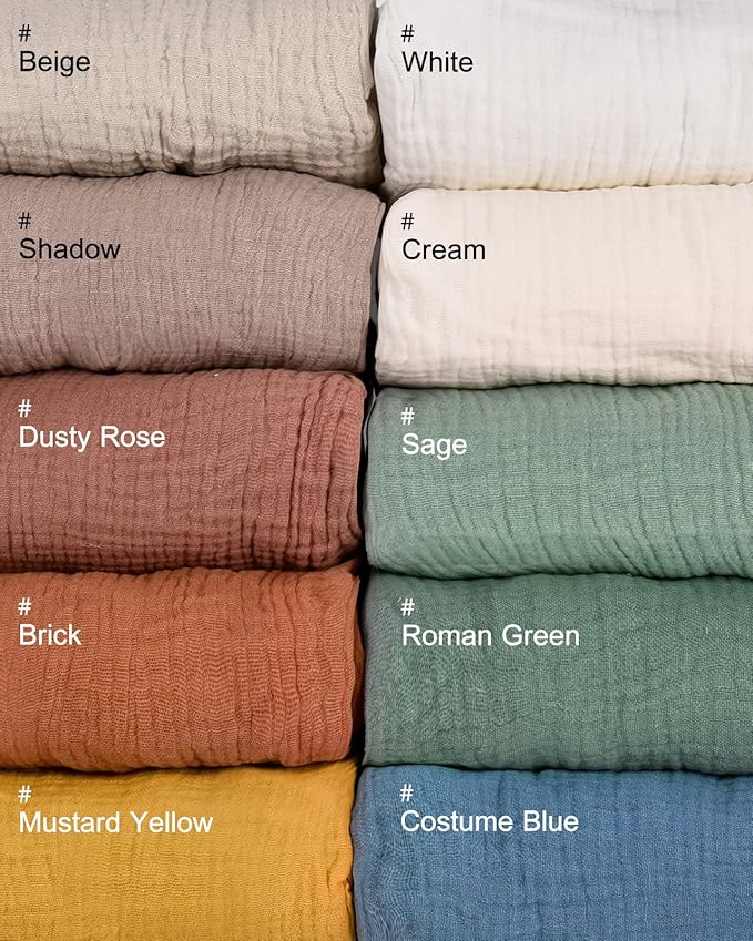 Crib Sheets for Boys Girl, Fitted Baby Toddler Bed Sheets 28" x 52", Neutral Muslin Cotton Crib Mattress Bedding Soft and Breathable Comfort (Mustard Yellow)