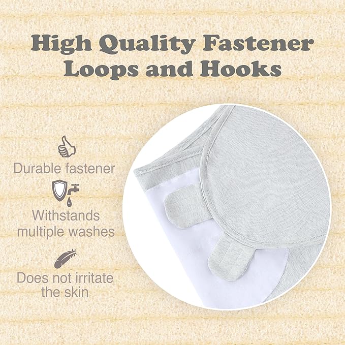 Bublo Baby Swaddles for Newborns – 3-Pack Infant Swaddles 0-3 Months – Adjustable Swaddle Sleep Sack – Soft Organic Cotton Baby Wrap for Safe & Cozy Sleep (Melange Grey)
