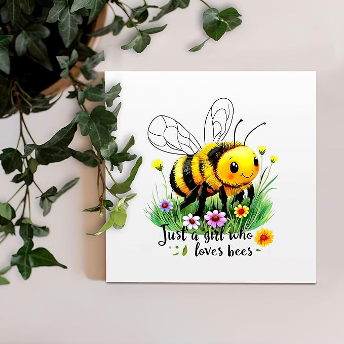 Bumble Bee Decor Wooden Box Sign Decorative, Home Room Desk Decorations For Teens Teenage Girls Age 8-12, Bee Lovers Themed Gifts Stuff Accessories Things Merchandise Items!