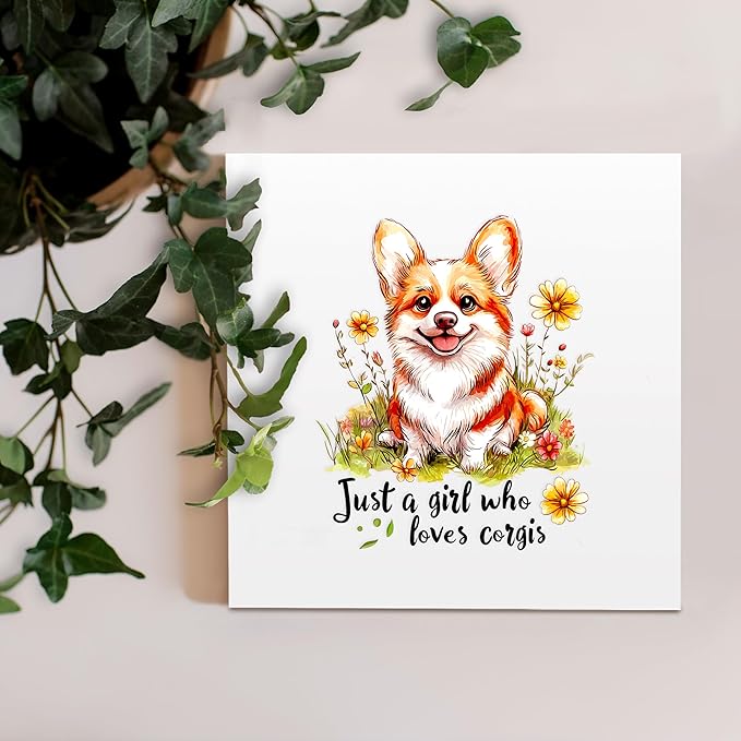 Corgi Decor Wooden Box Sign Decorative, Home Room Desk Decorations For Teens Teenage Girls Age 8-12, Corgi Lovers Themed Gifts Stuff Accessories Things Merchandise Items!