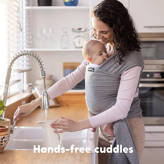 Cuddlebug Baby Wrap - Hands-Free Baby Carrier Wrap - Soft & Stretchy Baby Wraps Carrier - Carrier Newborn to Toddler 7-35 lbs - One-Size-Fits-All Holder - Hip-Healthy (Mint)