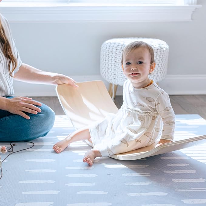 Baby Play Mat for Floor - Shoreline (6x6ft) - Premium EVA Foam Play Mat for Babies & Toddlers (Ages 0-5+) Non-Toxic Playmat for Tummy Time, Crawling & Playroom - Stylish & Comfortable