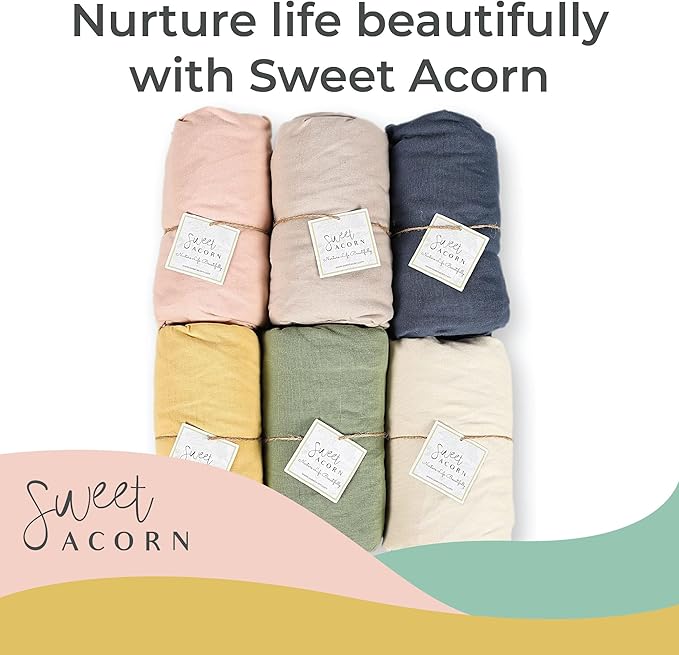 Fitted Crib Sheets - Organic Cotton Jersey Knit Crib Beddings - Fits Standard Baby Crib Mattress - 9" x 28" x 52" - Bay Blue