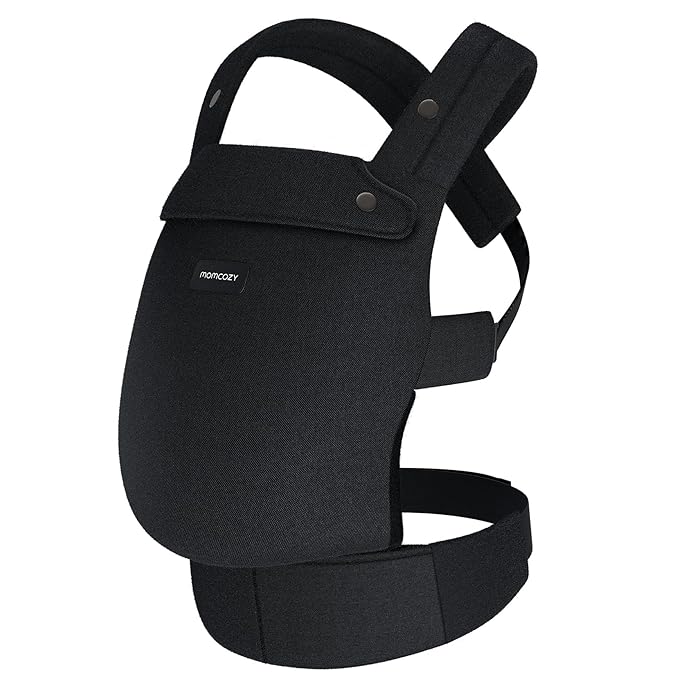 Momcozy Baby Carrier - Ergonomic, Cozy and Lightweight Carrier for 7-45lbs, Effortless to Put On, Ideal for Hands-Free Parenting, Enhanced Lumbar Support, Purehug for Infant to Toddler, Black