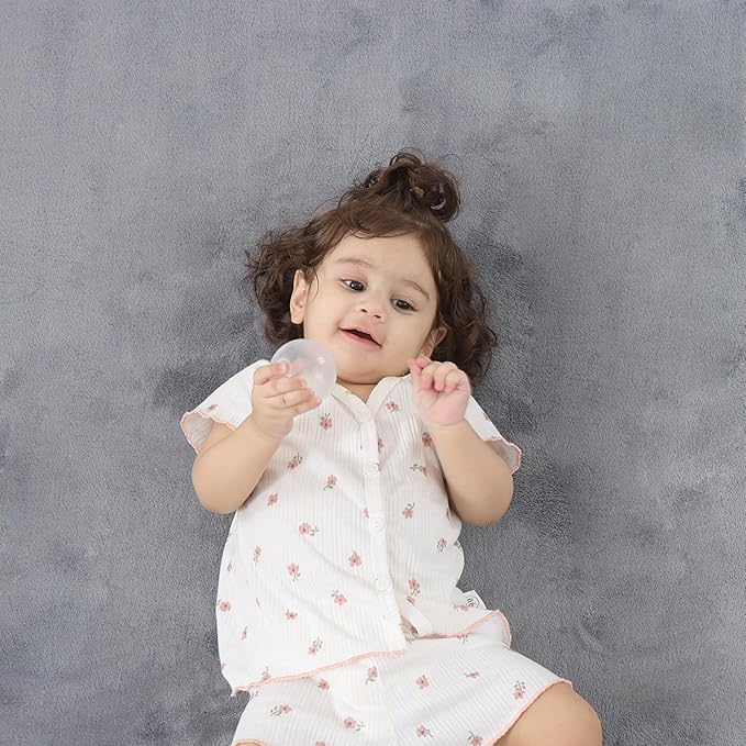 1.3" Thick Baby Floor Play Mat 71x79, Basic Padded Foam Mat for Tummy Time Crawling, Non Slip Cushioned for Babies Toddlers Infants Kids (Light Grey)