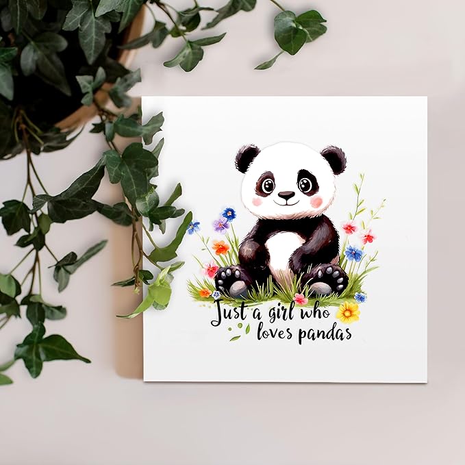 Panda Decor Wooden Box Sign Decorative, Home Room Desk Decorations For Teens Teenage Girls Age 8-12, Panda Lovers Themed Gifts Stuff Accessories Things Merchandise Items!