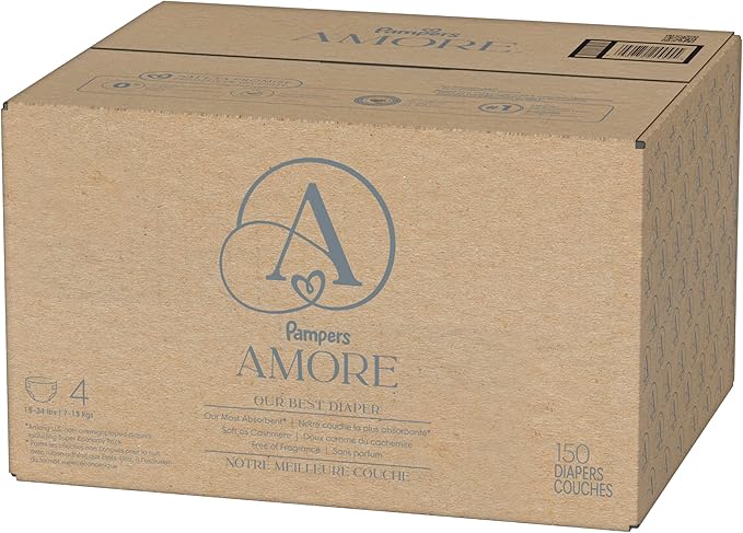 Pampers Amore, Size 4 (15-34 lbs), 150 Count, Our Best Diaper