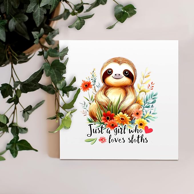 Sloth Decor Wooden Box Sign Decorative, Home Room Desk Decorations For Teens Teenage Girls Age 8-12, Sloth Lovers Themed Gifts Stuff Accessories Things Merchandise Items!
