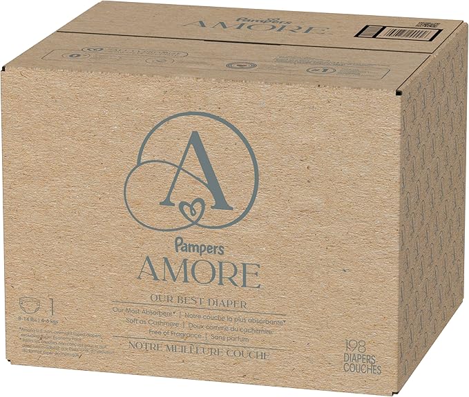 Pampers Amore, Size 1 (8-14 lbs), 198 Count, Our Best Diaper