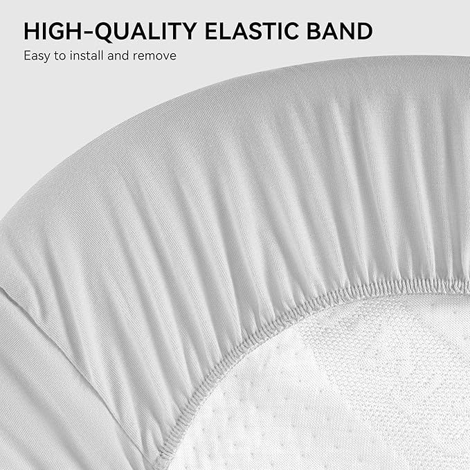 TILLYOU Baby Bassinet Sheets for Girls Boys 2 Pack Baby Sheets for Square Rectangle Oval Bassinet Mattress 33X16 Inch, Lion's Paradise and Grey
