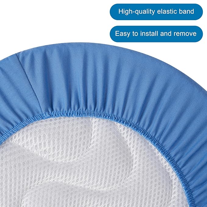 TILLYOU Baby Bassinet Sheets for Girls Boys 2 Pack Baby Sheets for Square Rectangle Oval Bassinet Mattress 33X16 Inch, Animal Geometry & Blue
