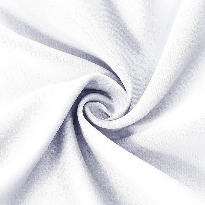 LEMOMO Blackout Curtains 52 x 72 Inch Off White Curtains 2 Panels Darkening Thermal Insulated Bedroom Curtains