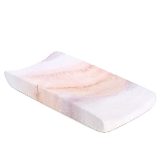 Oilo Changing Pad Cover, Breathable Turkish Cotton Fitted Jersey, 300 Thread Count, Machine Washable, Fits Standard Changing Pads (32" x 16"), Girl, Boy, & Neutral Nursery Design, Sandstone