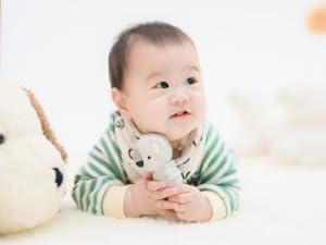 FAMILIDOO Koala Teething Toy for Babies, Soft Silicone Teether for Sore Gums, Easy to Hold, Infant Teething Relief, Perfect for Gift, Gray