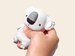 FAMILIDOO Koala Teething Toy for Babies, Soft Silicone Teether for Sore Gums, Easy to Hold, Infant Teething Relief, Perfect for Gift, Gray