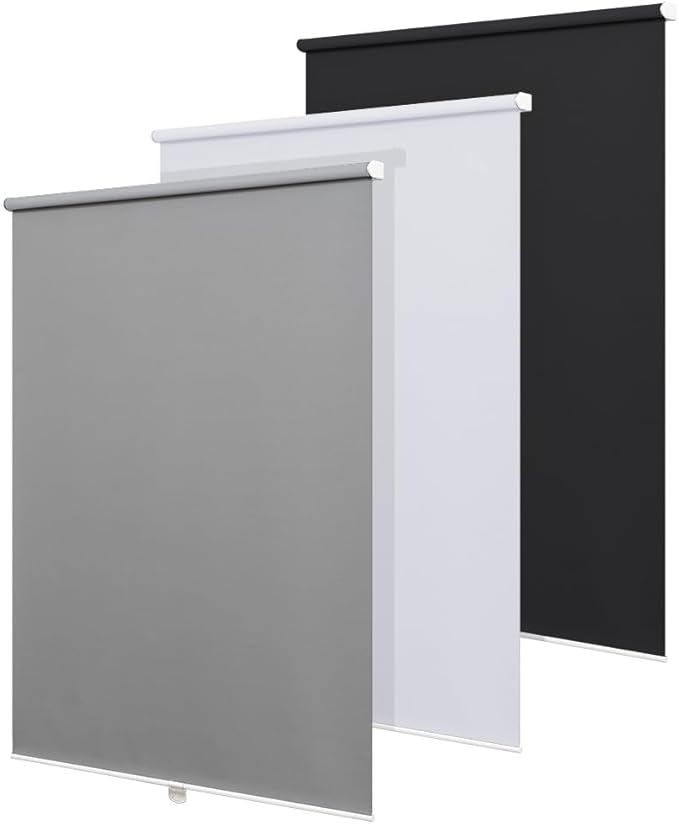 Blackout Roller Shades Blinds Cordless for Windows Without Tools and Drill,Cordless Free-Stop Blinds with Thermal Insulated, Easy to Install (22" W x 72" H, Grey)